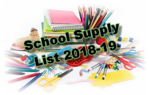 2018/19 School Supply list